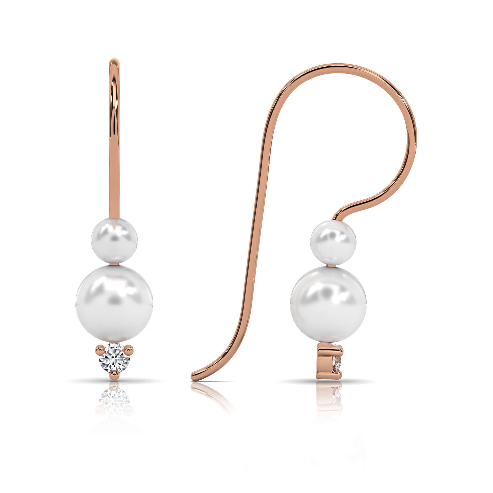double pearl drop earrings Earrings