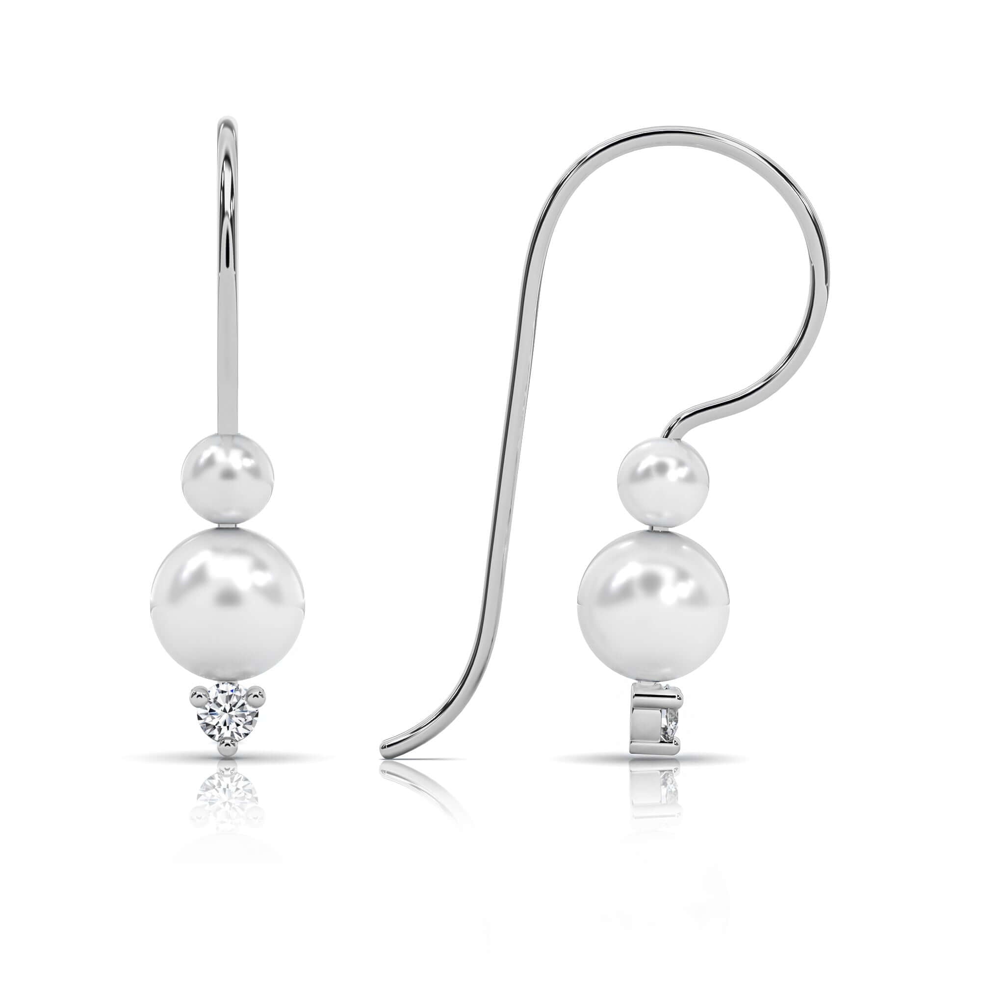 double pearl drop earrings Earrings