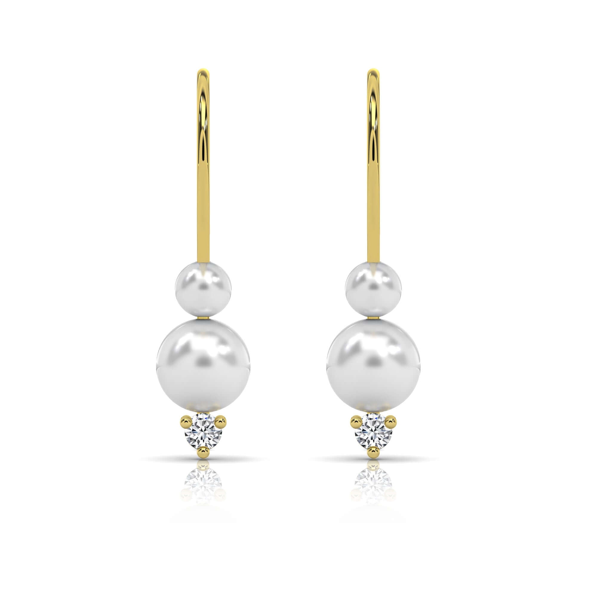 double pearl drop earrings Earrings