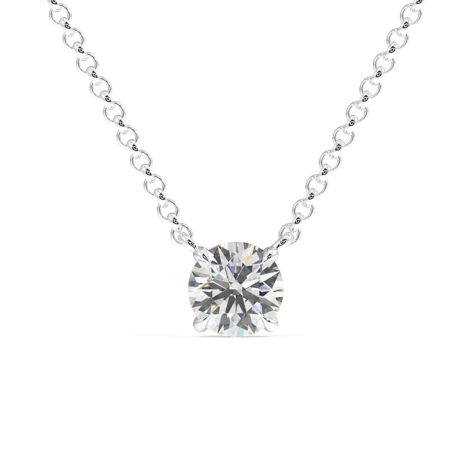 Classic Four Claw Diamond Necklace