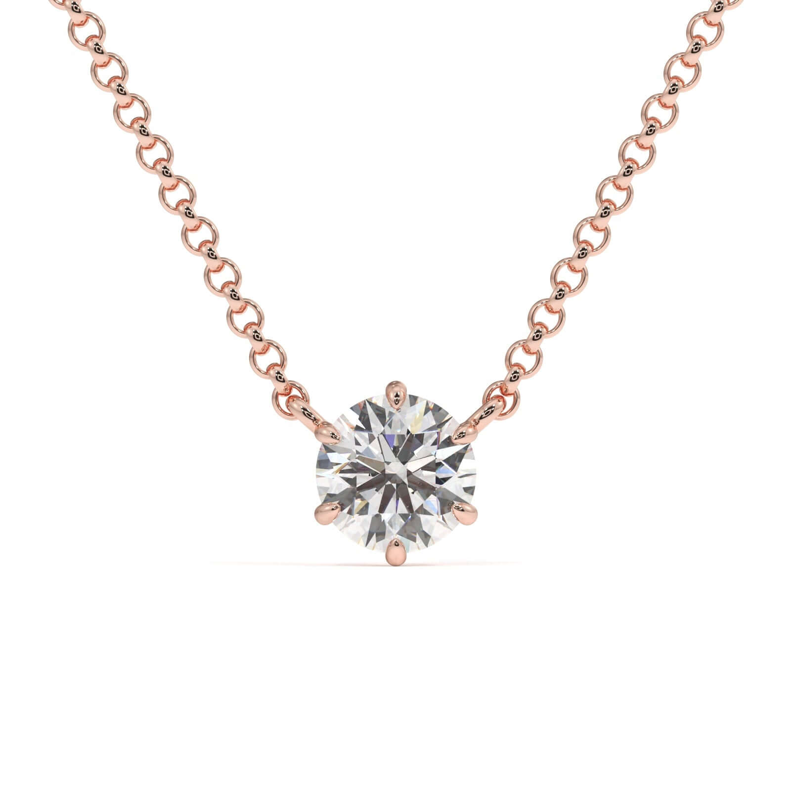 Classic Six Claw Diamond Necklace
