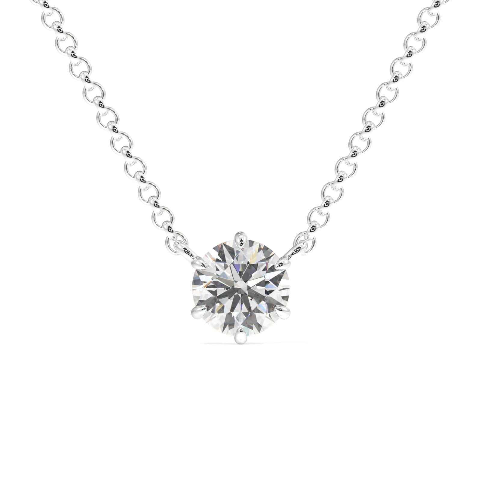 Classic Six Claw Diamond Necklace