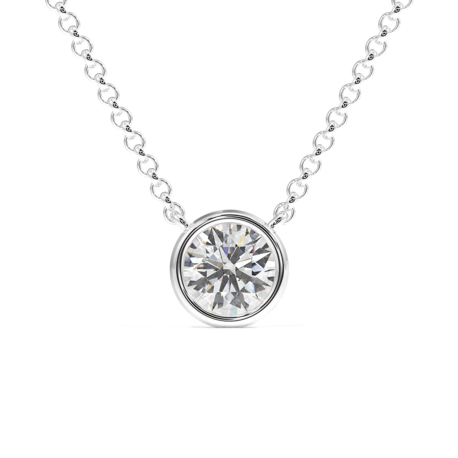 Classic Bezel Diamond Necklace