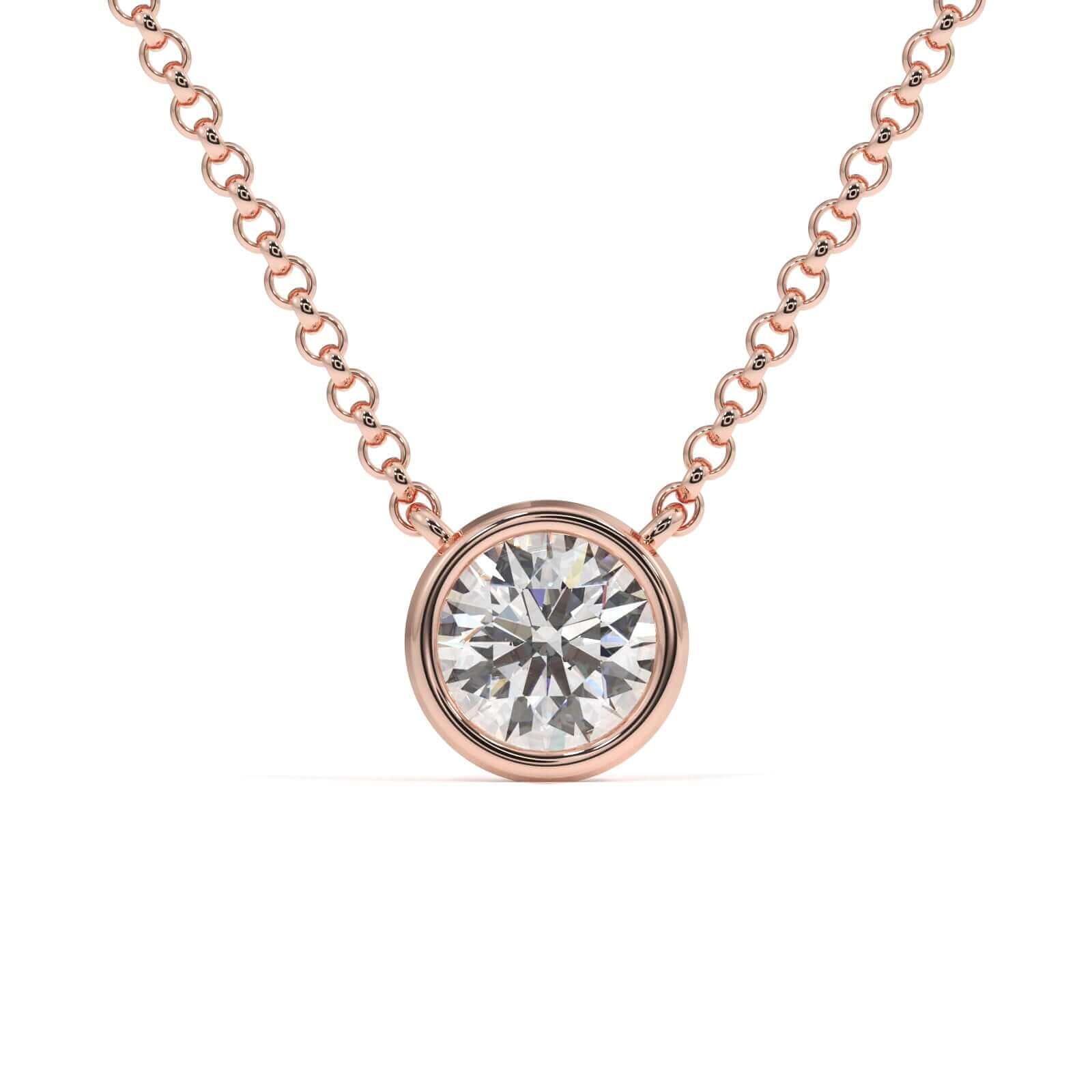 Classic Bezel Diamond Necklace