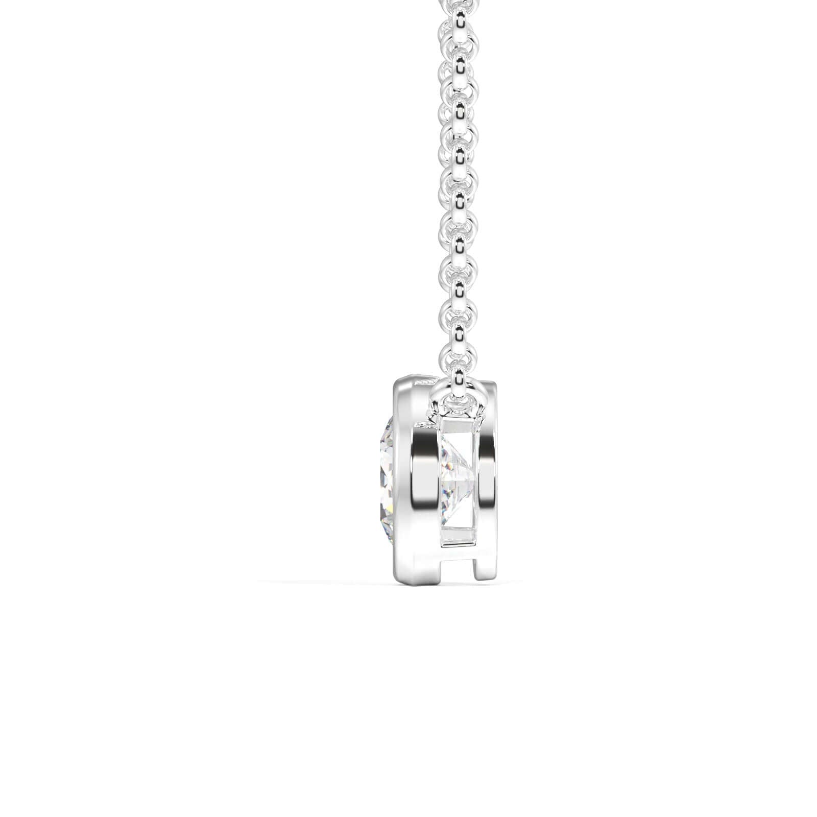 Classic Bezel Diamond Necklace