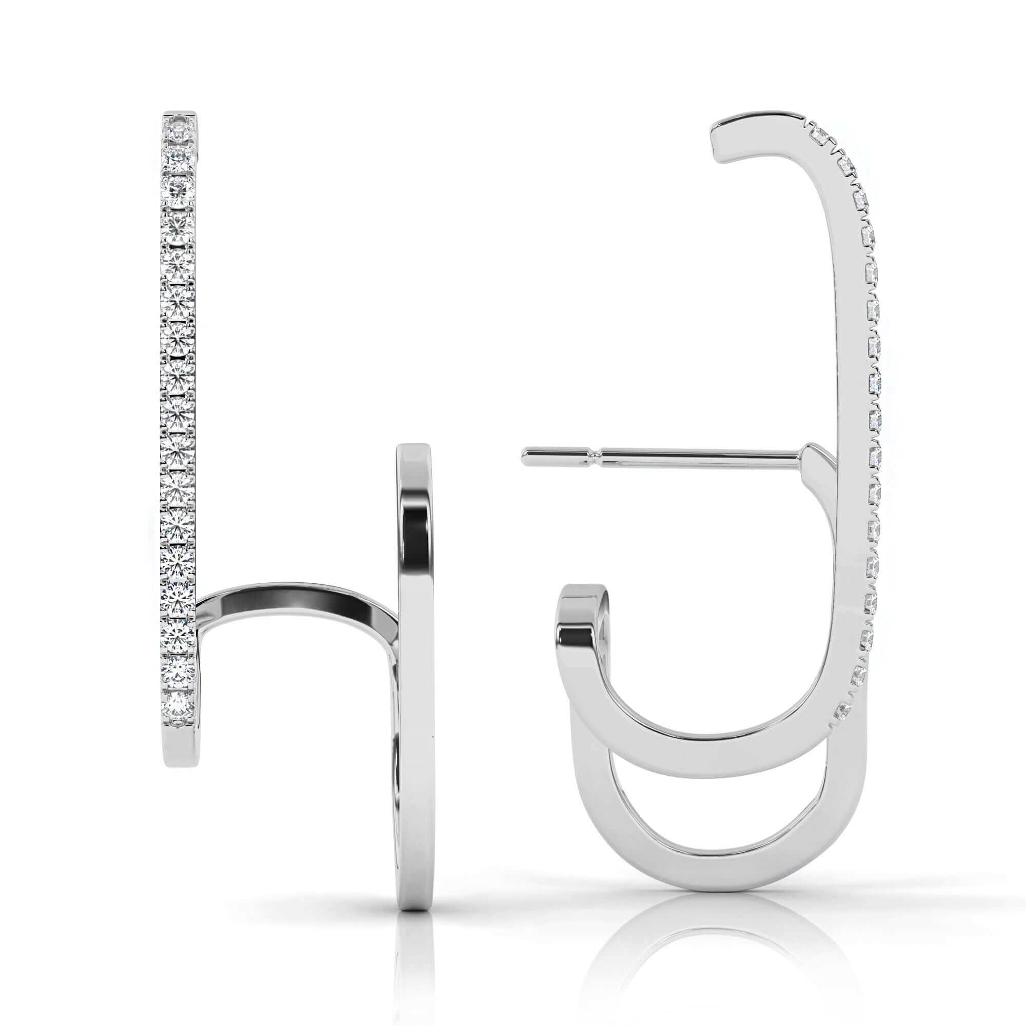 Oblong Bar Diamond Ear Cuff