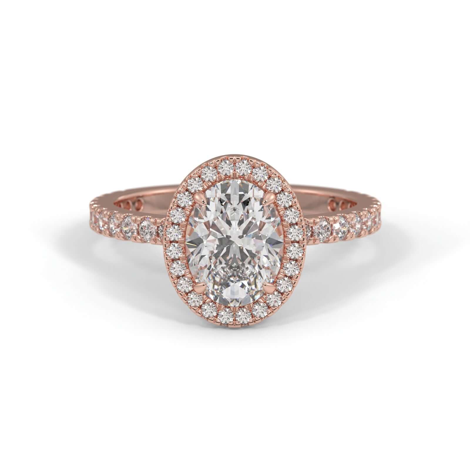 Estee Oval Halo Engagement Ring