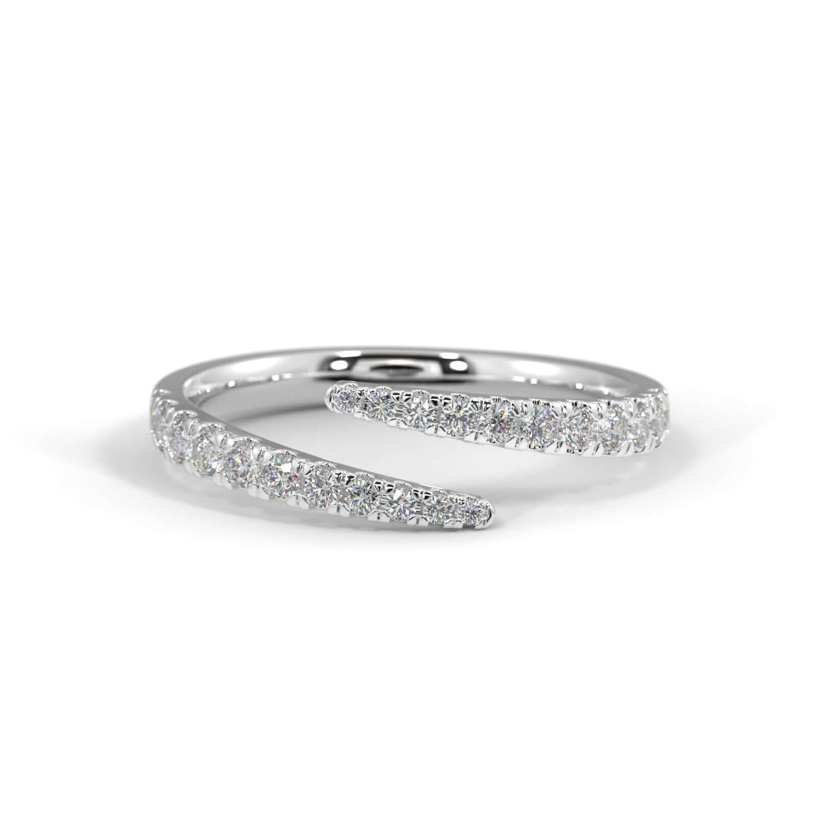 Diamond Wrap Ring - White Gold Rings