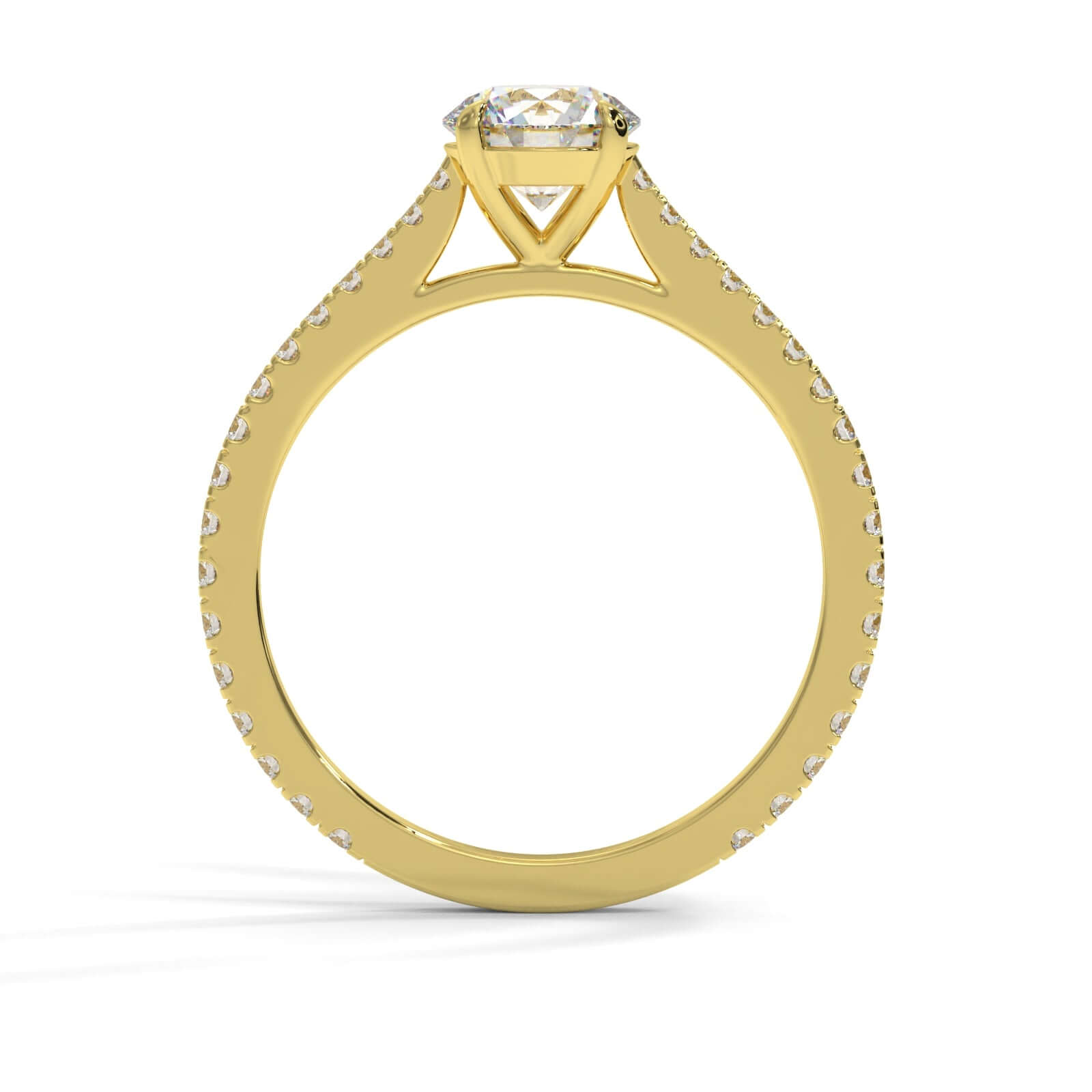 Round brilliant Diamond Engagement Ring Gold