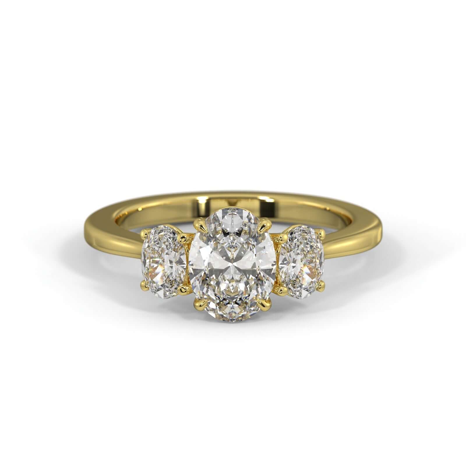Oval Diamond Engagement Ring Gold