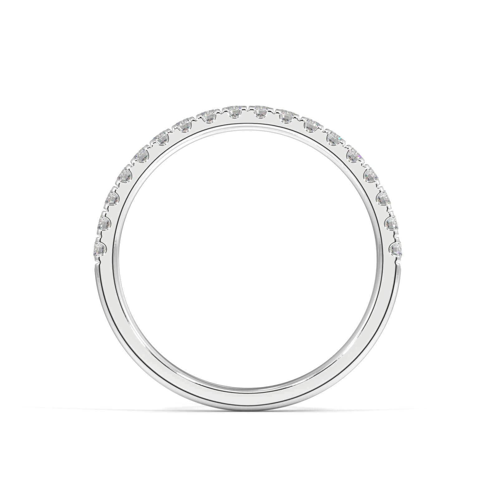 Single Diamond Row Ring 2mm