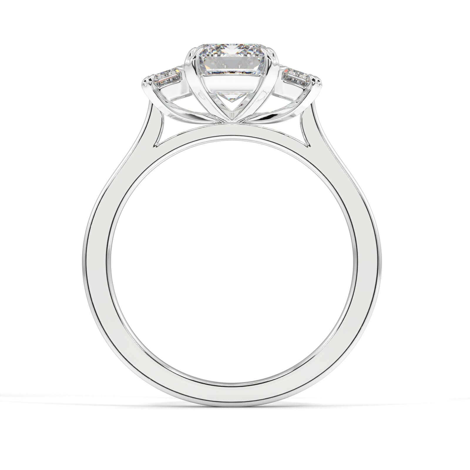 Emerald Cut Diamond Engagement Ring Gold