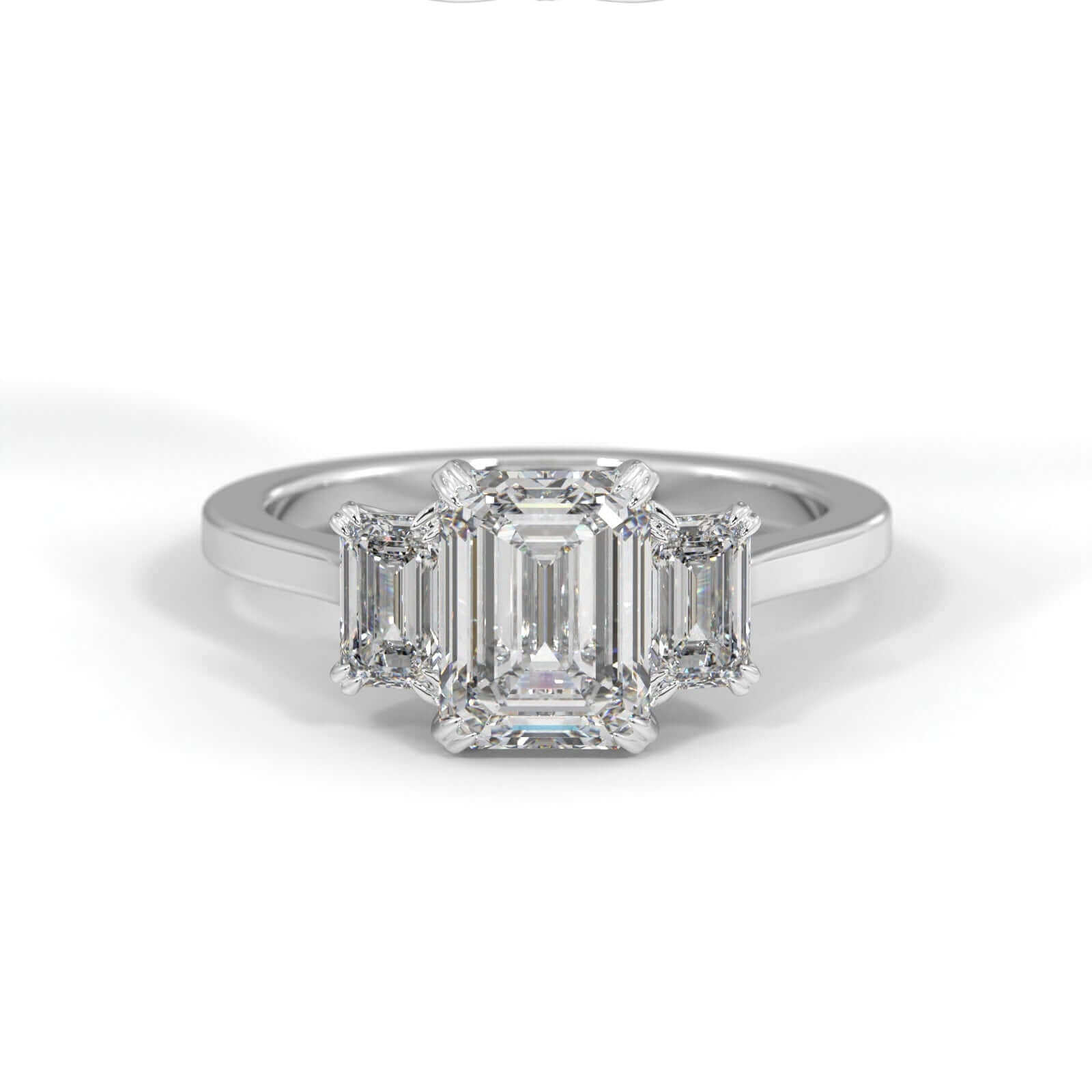 Emerald Cut Diamond Engagement Ring Gold