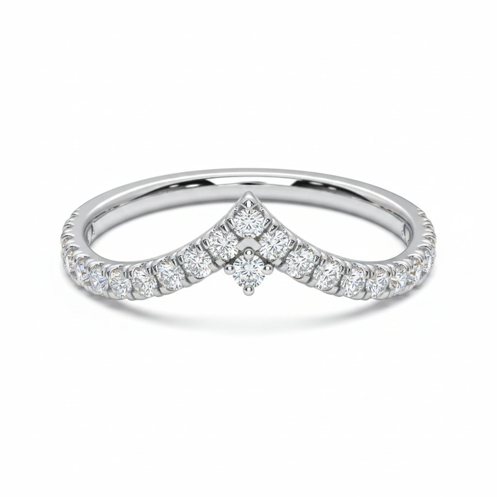 Diamond Wishbone - Yellow Gold Rings