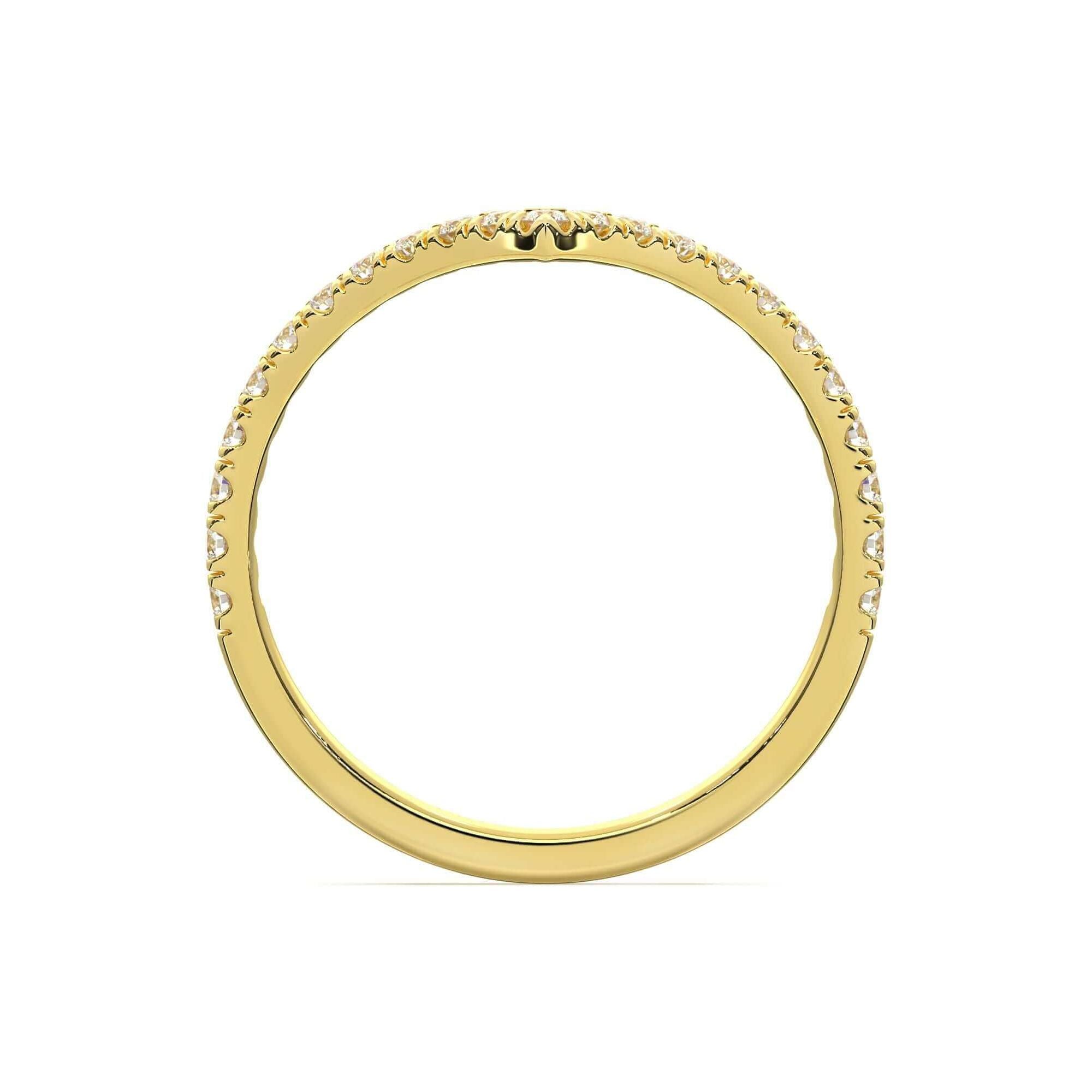 Diamond Wishbone - Yellow Gold Rings