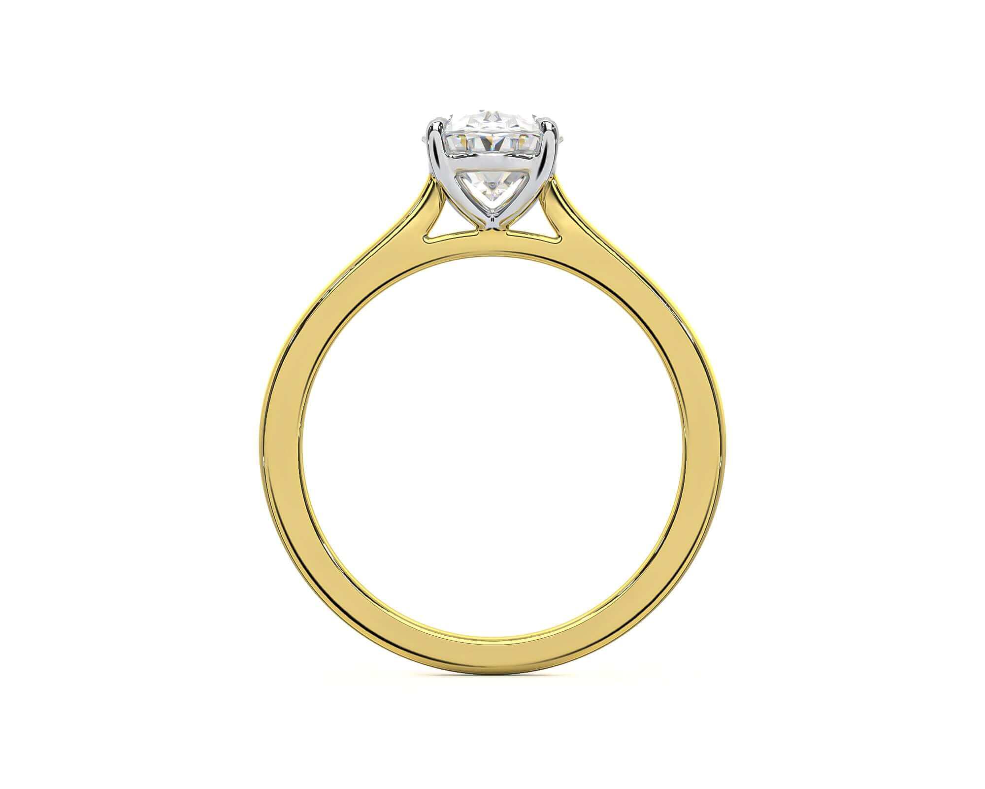 Oval Cut Diamond Engagement Ring Gold