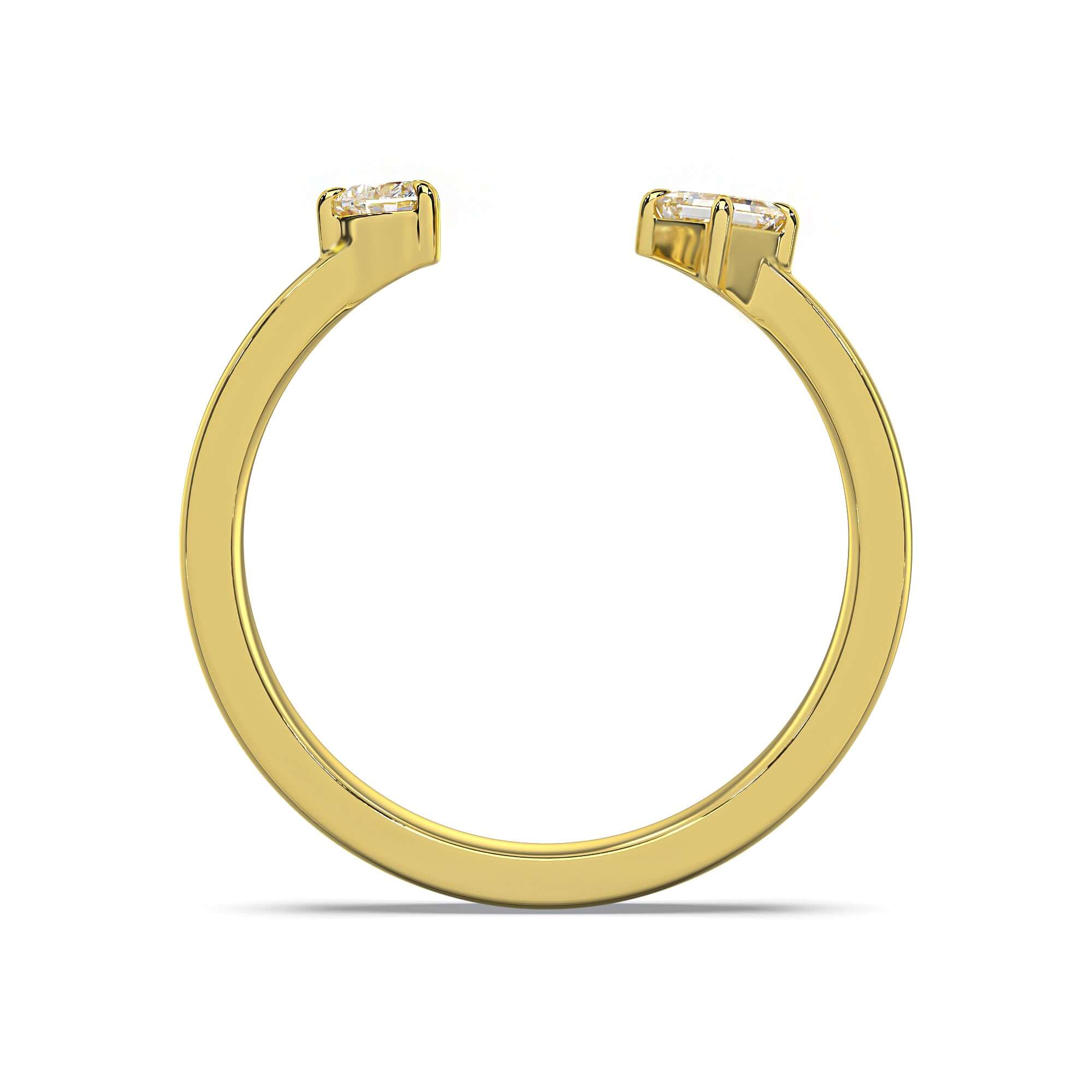 Petite Quinn - Asscher & Heart Diamond Engagement Ring