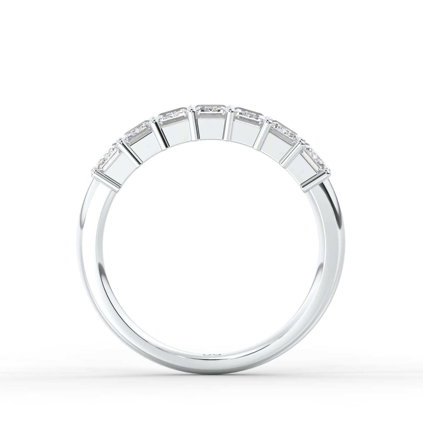 Seven Stone Emerald Cut Diamond Eternity Band